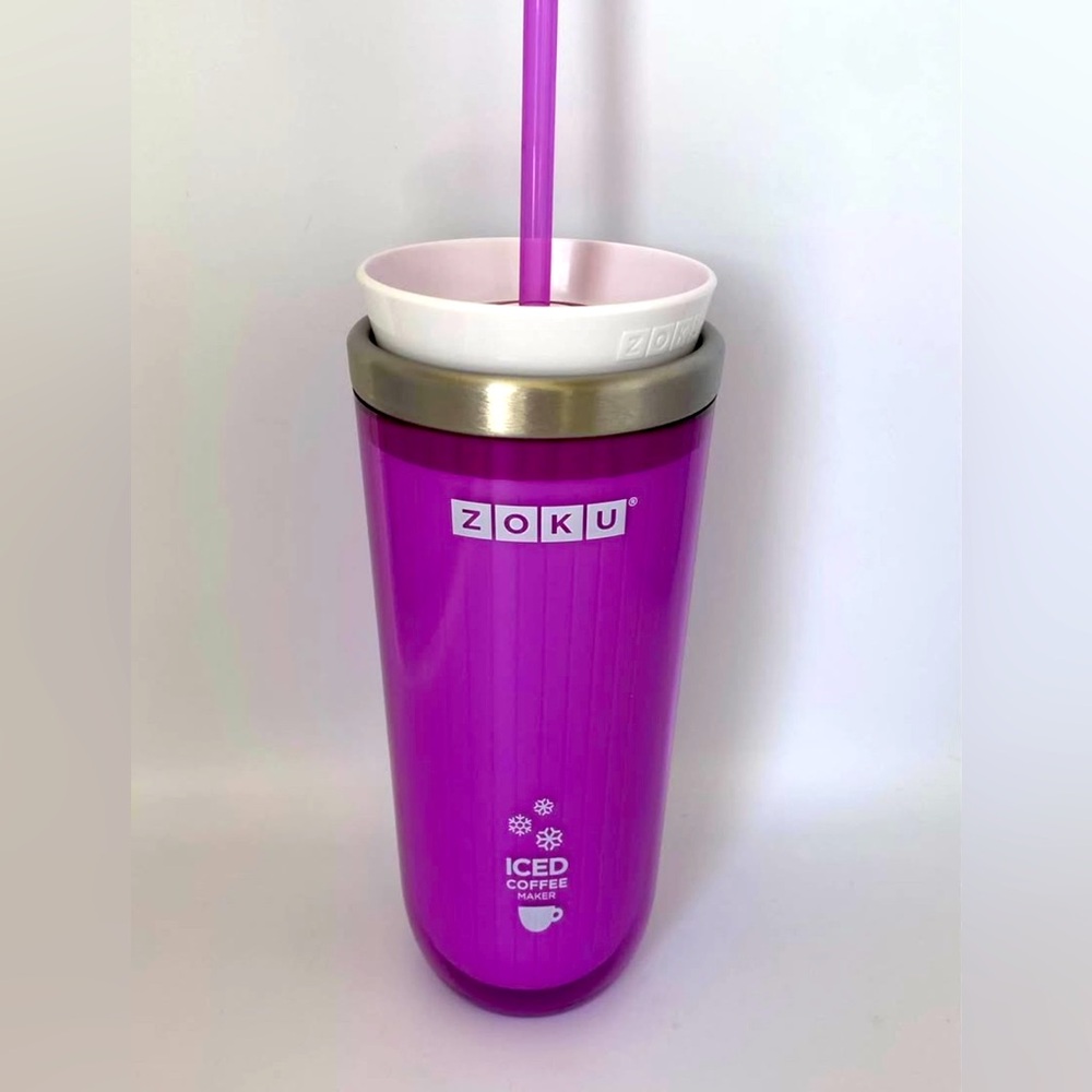 Zoku Iced Coffee Maker Tumbler with Straw